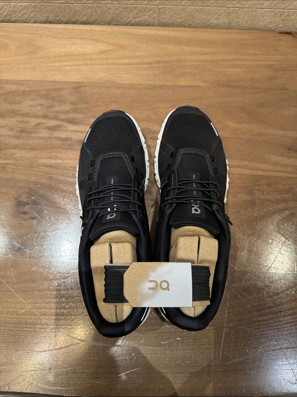 On Running Men's Black and Tan Cloud Running Shoes